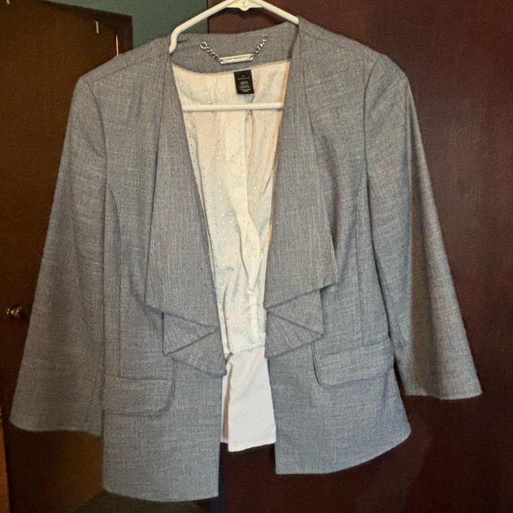 White House Black Market Light Gray Women's Blazer